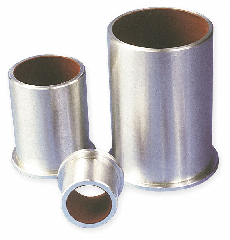 PBC Linear PSF1216-08 Linear Sleeve Flange Bearing, 3/4 in Inside Dia, 1 in Lg, Frelon Gold