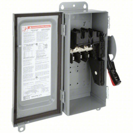 Square D HU361AWK Safety Switch Non - Fusible, 30 A, Three Phase, 600V AC, Galvanized Steel, Indoor/Outdoor - KVM Tools Inc.KV2CR39