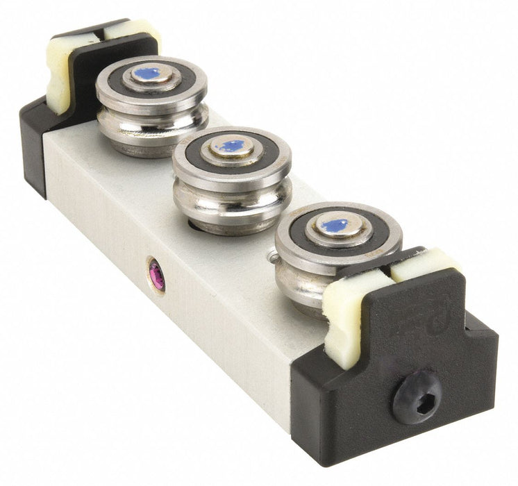 PBC Linear RRS30 Linear Slide Roller Carriage, Redi-Rail Series, Size 30, 3-Roller Assembly