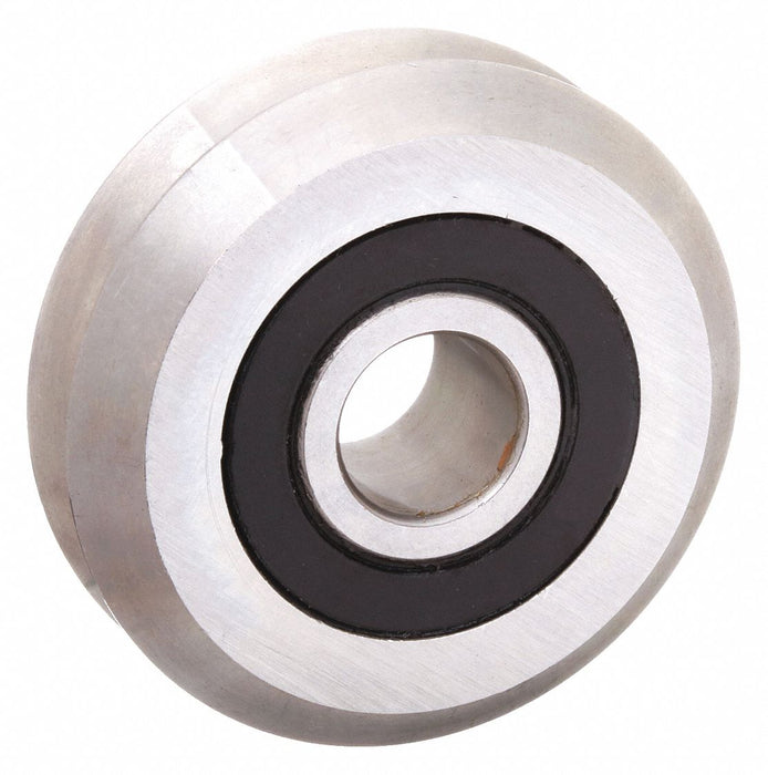 PBC Linear VWS1 V-Guide Wheel Bearing, 0.771 in OD, 52100 Steel, Sealed, Size 1