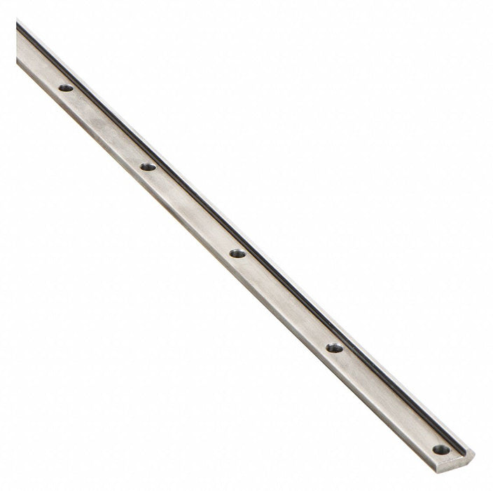 PBC Linear VRSD1-012.500 Drilled Linear Rail, V-Guide, Size 1, 12.5 in Length, 0.187 in Width, Stainless Steel