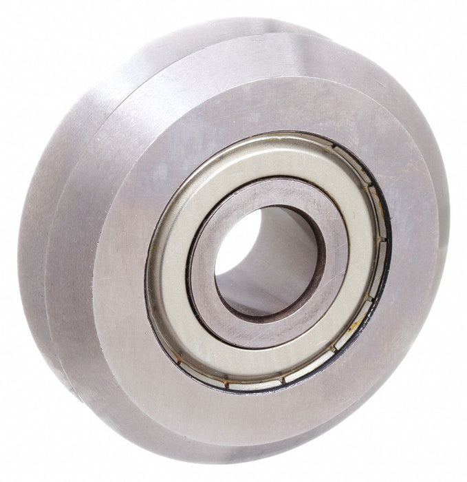 PBC Linear VW2 V-Guide Wheel Bearing, 1.21 in OD, 52100 Steel, Shielded, Size 2