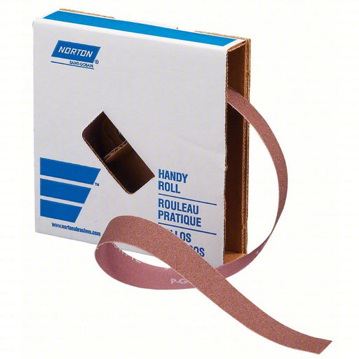 Norton 66261126272 Abrasive Utility Roll 1 in W x 150 ft L, Aluminum Oxide, P180 Grit, J Wt Cloth, K225, P180 - KVM Tools Inc.KV2D721