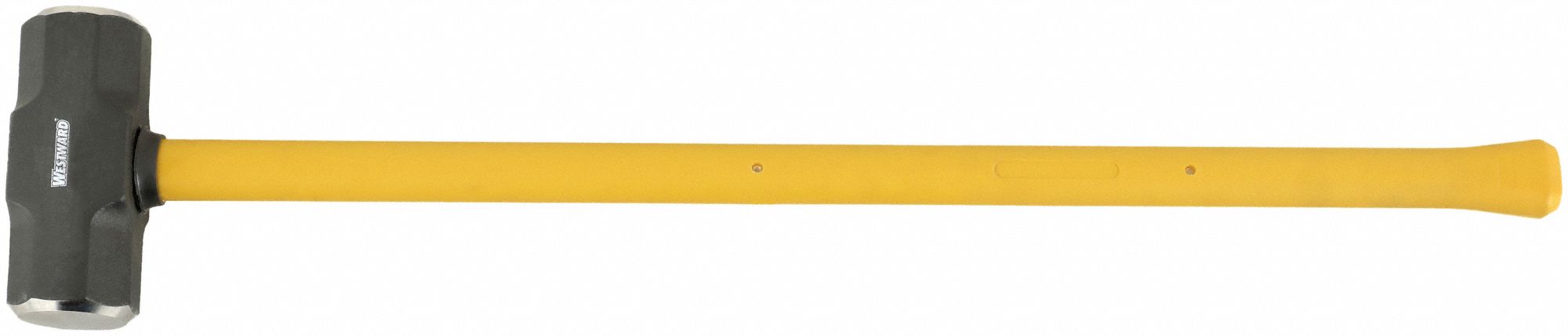 Westward 2DBU2 Standard Sledge Hammer, Steel, Fiberglass Handle, 12 lb Head Wt, 2 3/4 in Dia, 34 in Overall Lg