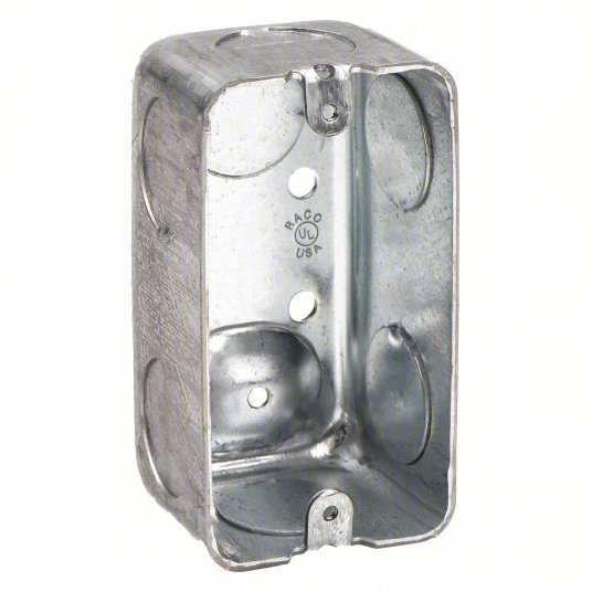 Raco Tools Box Raco 663 Electrical Box Steel, Steel Material & Nominal Size, 1 Gangs ...