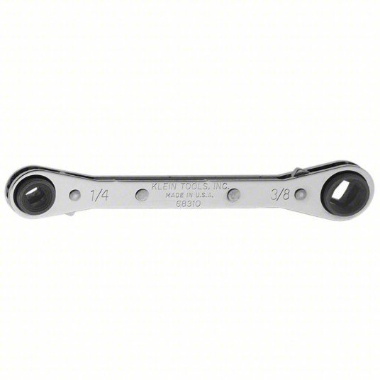 Klein 68309 Box End Wrench Chrome, 3/16 in_1/4 in_1/2 in_9/16 in Head Size, 6 3/4 in Overall Lg - KVM Tools Inc.KV2DGC5