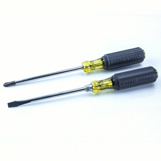 Klein 85078 General Purpose Screwdriver Set 8 Pieces, Phillips/Slotted Tip, Ergonomic Grip - KVM Tools Inc.KV2DGP6