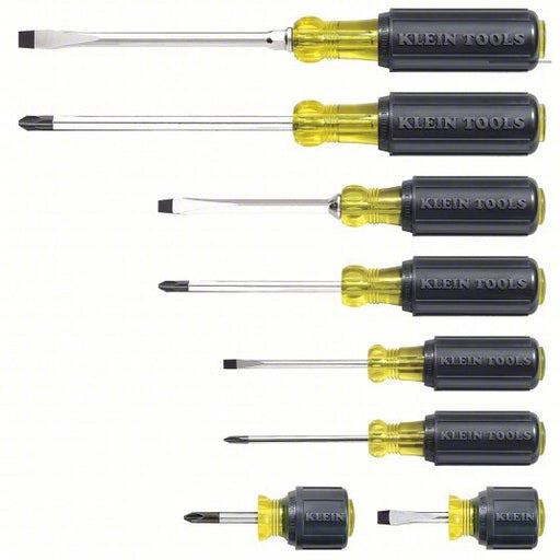 Klein 85078 General Purpose Screwdriver Set 8 Pieces, Phillips/Slotted Tip, Ergonomic Grip - KVM Tools Inc.KV2DGP6