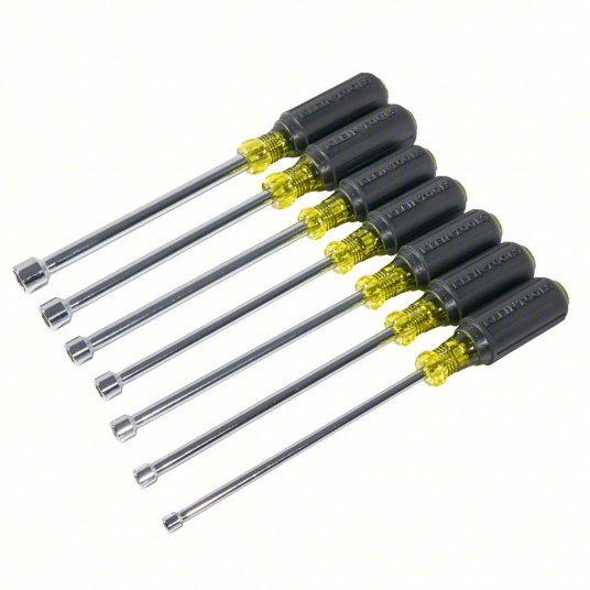 Klein 647M Fastener - Holding Nut Driver Set SAE, 15 3/4 in, 6 in Shank Lg, Ergonomic Grip - KVM Tools Inc.KV2DGW9