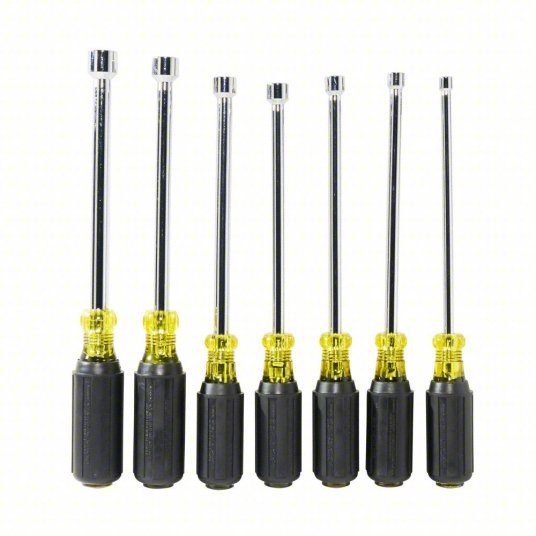 Klein 647M Fastener - Holding Nut Driver Set SAE, 15 3/4 in, 6 in Shank Lg, Ergonomic Grip - KVM Tools Inc.KV2DGW9