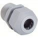 Hubbell SEC50GA Liquid Tight Cord Connector Nylon, 1/2 in MNPT, 0.17 in to 0.45 in, Gray - KVM Tools Inc.KV2DPE5