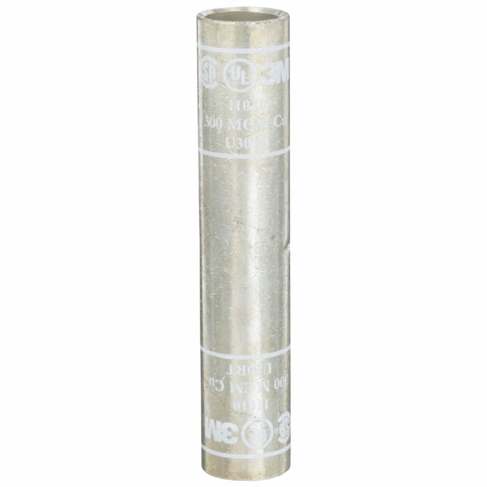 3M 11010 Open Barrel Splice, 300 kcmil, White Code, 4.13 in, Long Barrel