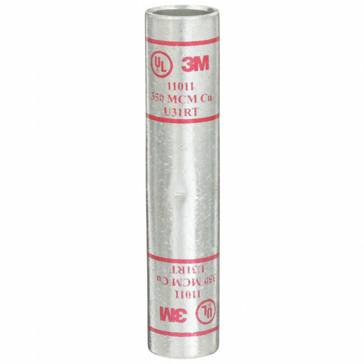 3M 11011 Open Barrel Splice, 350 kcmil, Red Code, 4.13 in, Long Barrel