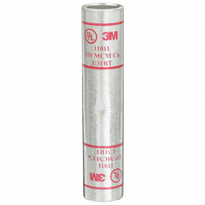 3M 11011 Open Barrel Splice, 350 kcmil, Red Code, 4.13 in, Long Barrel