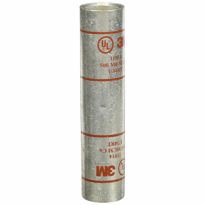 3M 11014 Open Barrel Splice, 500 kcmil, Brown Code, 4.63 in, Long Barrel