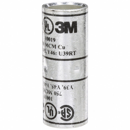 3M 10019 Open Barrel Splice, 750 kcmil, Black Code, 3.38 in, Copper