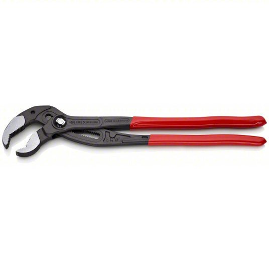 Knipex 87 01 400 SBA Water Pump Plier V, Push Button, 3 1/2 in Max Jaw Opening, 16 in Overall Lg, 27 Jaw Positions - KVM Tools Inc.KV2DYY3