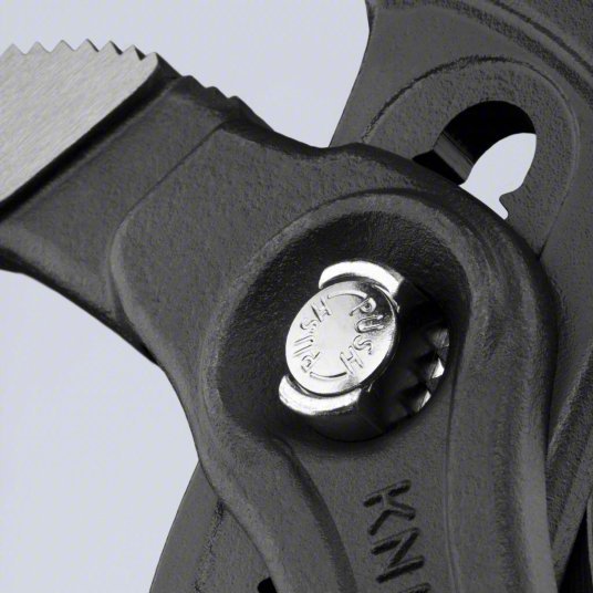 Knipex 87 01 400 SBA Water Pump Plier V, Push Button, 3 1/2 in Max Jaw Opening, 16 in Overall Lg, 27 Jaw Positions - KVM Tools Inc.KV2DYY3