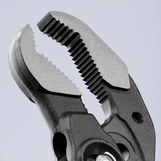 Knipex 87 01 400 SBA Water Pump Plier V, Push Button, 3 1/2 in Max Jaw Opening, 16 in Overall Lg, 27 Jaw Positions - KVM Tools Inc.KV2DYY3