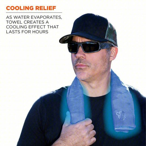 Ergodyne Chill - Its 6602 Evaporative Cooling Towel Blue, Universal, PVA, Evaporative - Cooling - KVM Tools Inc.KV2EMK6
