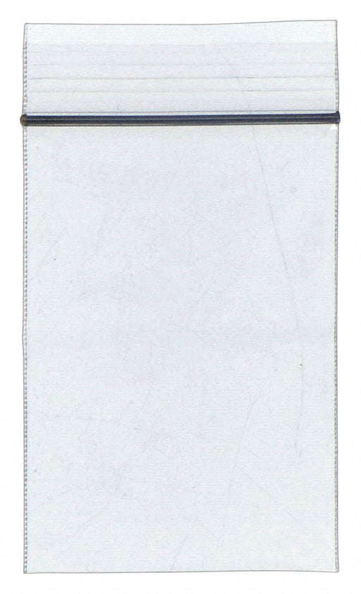 Approved Vendor 2EWP8 Reclosable Bag, 2 mil Thick, 2 in Wd, 3 in Lg, Hang Hole Not Included, 100 PK