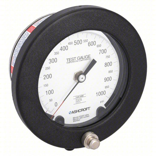 Ashcroft 45-1082PS 02L 1000 Test Pressure Gauge, 0 to 1,000 psi, Std Gauge, Grade 3A - Test, 1082 - KVM Tools Inc.KV2F022
