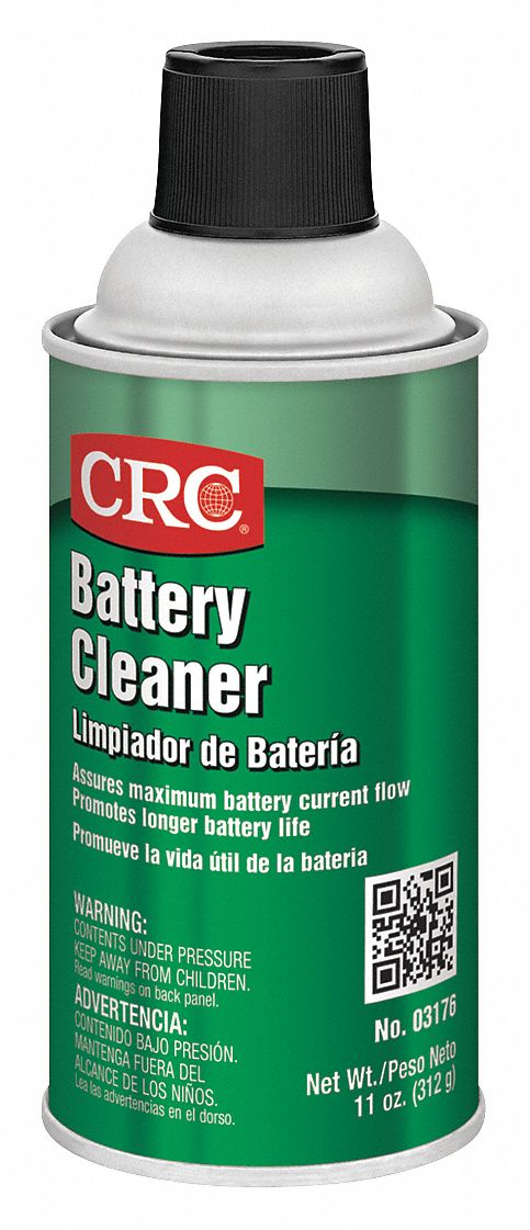 CRC 03176 Battery Terminal Cleaner, Aerosol Spray Can, Water, 12 oz Container Size, Nonflammable, 11 oz Net Wt
