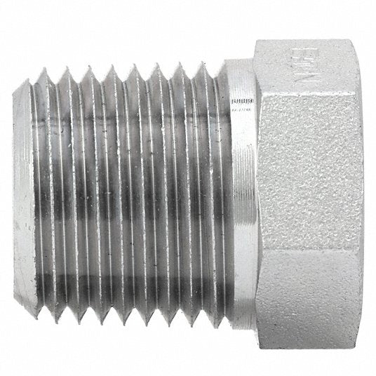 Aeroquip 2081-8-4S Hydraulic Hose Adapter 1/2 in x 1/4 in Fitting Size, Male x Female, NPTF x NPTF, Rigid, Straight
