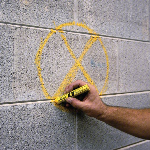 Markal 80220 Paint Crayon Rough Surfaces, 17 mm Tip Wd, White, Wood Holder, 12 PK - KVM Tools Inc.KV5W535