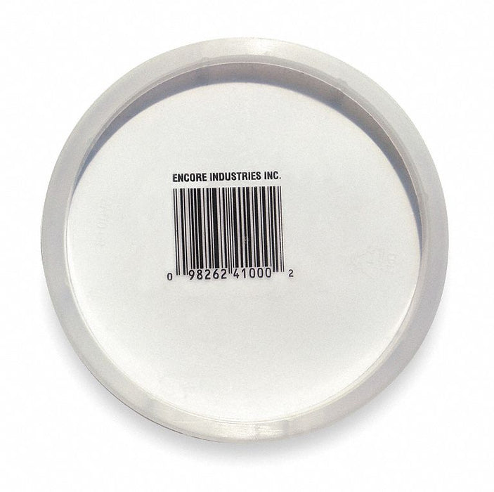 Encore Plastics 1045584 Paint Mix & Measure Container Lid, 1 qt, 4-5/8 in Dia x 3/8 in H, Clear/Natural LLDPE, 25 PK