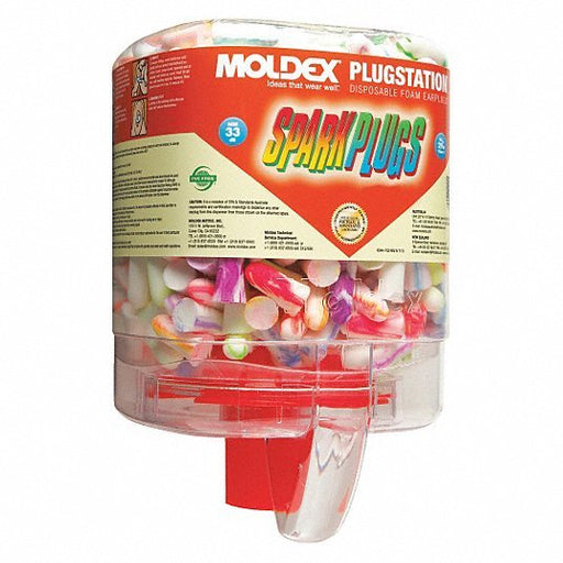 Moldex 6644 Ear Plug Dispensing System: Dispenser with Refill, Bullet, 33 dB NRR, 250 Pairs, Uncorded - KVM Tools Inc.KV2FLK9