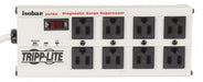 Tripp Lite ISOBAR825ULTRA Outlet Strip, 8 Outlets, 25 ft Cord Lg, 3, 840 J Rated Energy, 12 A Current, UL 1449, Gray