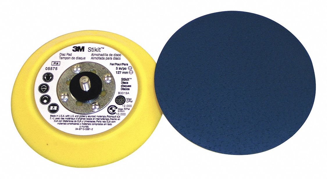 3M 7100033003 PSA Disc Backup Pad, 5 in Dia, PK10