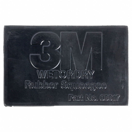 3M 05517 Rubber Squeegee, 2 3/4 in x 4 1/4 in, Black, PK50
