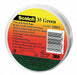 3M 10265 Electrical Tape, 1/2 in x 6 5/8 yd, 7 mil, Green, PK100