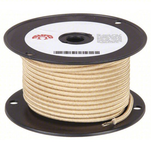 Tempco LDWR-1015 High Temp Lead Wire 10 AWG Wire Size, Natural, 100 ft Lg - KVM Tools Inc.KV2KE40