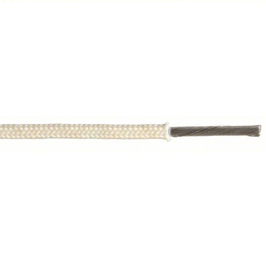 Tempco LDWR - 1023 High Temp Lead Wire 12 AWG Wire Size, Natural, 100 ft Lg - KVM Tools Inc.KV2KE44