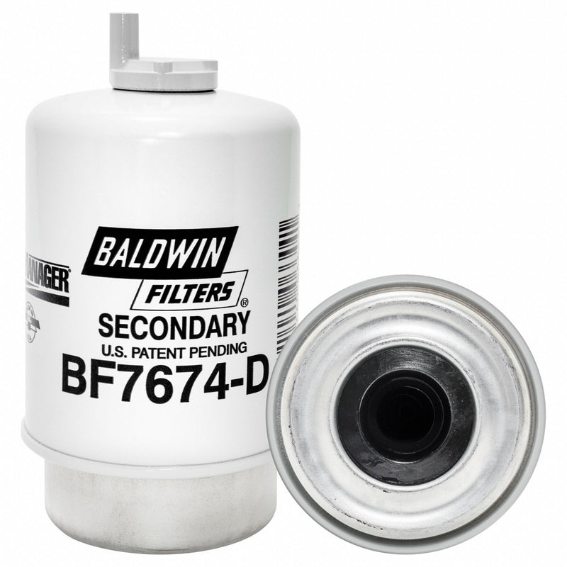 Baldwin Filters BF7674-D Fuel Filter, Cartridge, Secondary Fuel/Water Separator w/ Drain, 13 Micron, 6 in OL