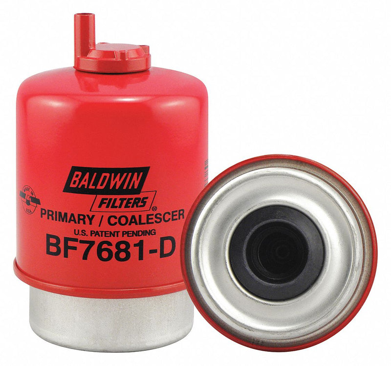 Baldwin Filters BF7681-D Fuel Filter, Cartridge, Fuel/Water Separator, 9 Micron, 5-1/4 in OL, Cellulose