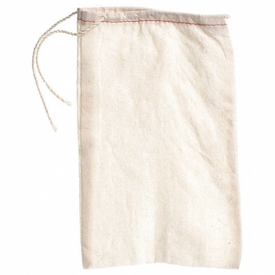 Midwest Pacific MP - 610CB1 Drawstring Bag 10 in Lg, 6 in Wd, Cotton/Poly Blend, Natural, 3.98 oz/sq yd Fabric Wt, 100 PK - KVM Tools Inc.KV2LEF9