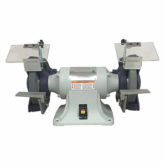 KVM Tools KV2LKR9 Bench Grinder Fixed Speed, 3/4 hp, 8 in Max Wheel Dia, 3,450 RPM, 120/240V AC - KVM Tools Inc.KV2LKR9