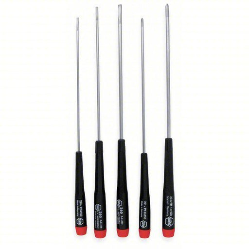 Wiha 26192 Precision Screwdriver Set 5 Pieces, Phillips/Slotted Tip, 1/8 in/3/32 in/5/32 in Tip Size - KVM Tools Inc.KV2MPK5