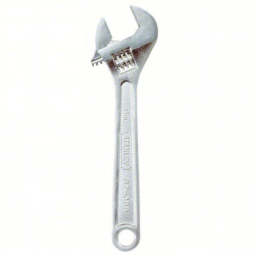Stanley 87 - 369 Adjustable Wrench Alloy Steel, Chrome, 8 in Overall Lg, 1 in Jaw Capacity, Plain Grip - KVM Tools Inc.KV2MU44