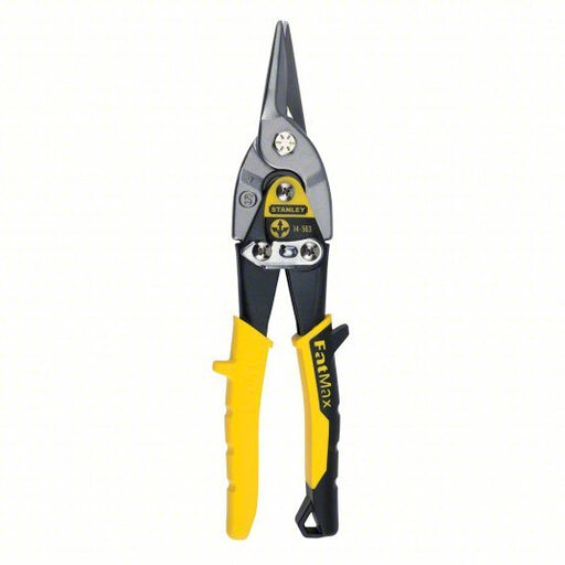 Stanley 14-563 Aviation Metal Cutting Snip Straight, 10 in Overall Lg, 2 in Cutting Lg, Steel, Steel - KVM Tools Inc.KV2MU49