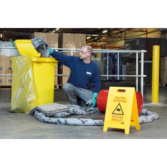 Brady SPC SKA - 55 Spill Kit 38 gal Volume Absorbed Per Kit, Goggles/Nitrile Gloves, Yellow, Drum - KVM Tools Inc.KV5UZ64