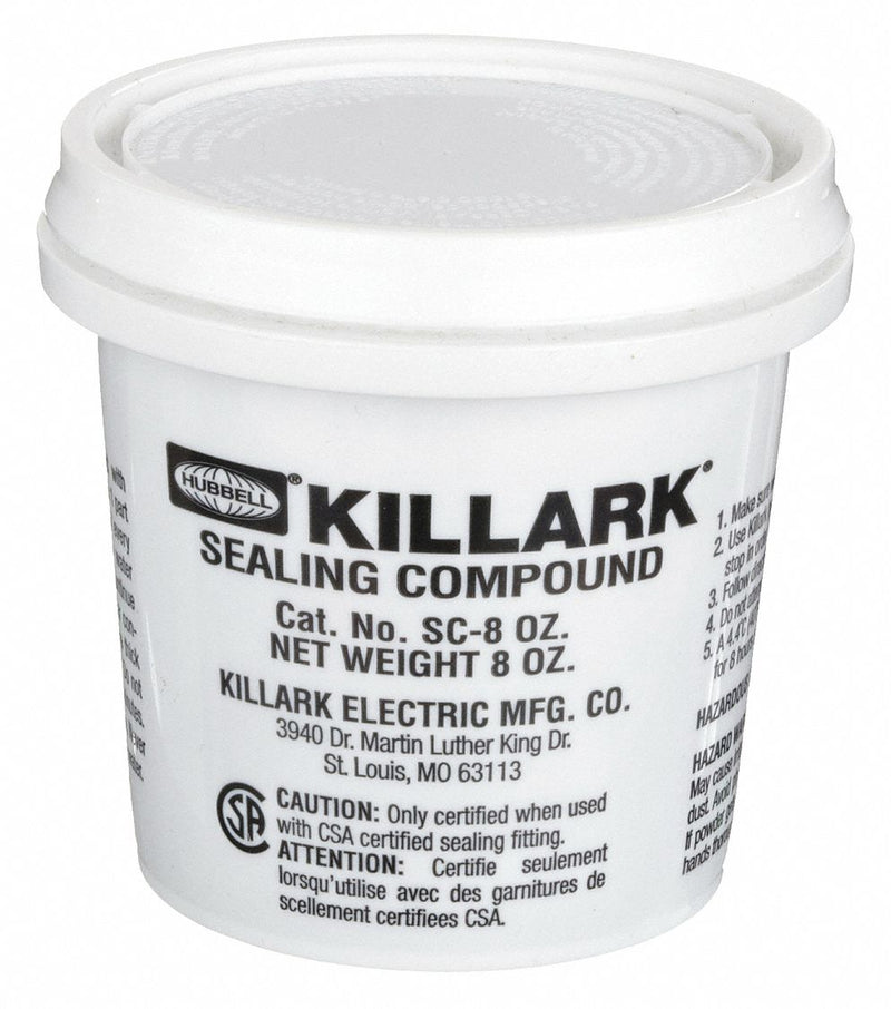 Hubbell Killark SC-8OZ Sealants for Conduit & Fitting, 8 oz Container Size, Pail