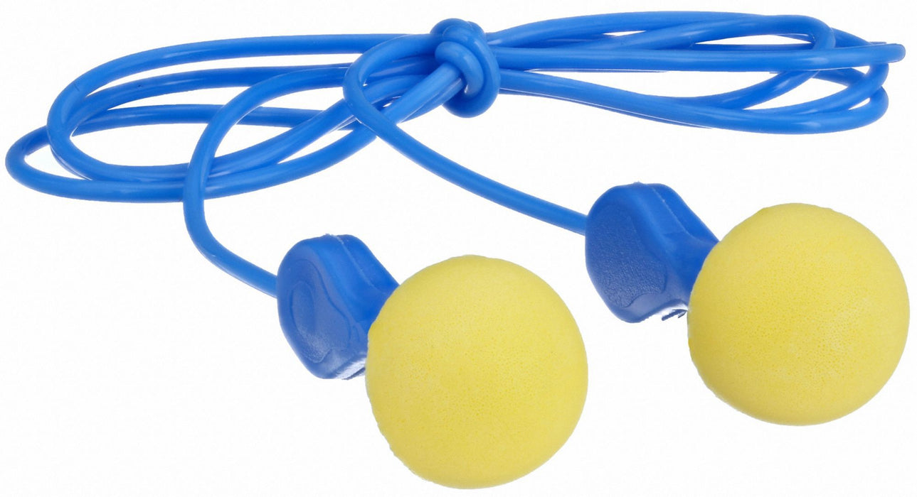 3M 311-1127 Ear Plugs, Pod, 26 dB NRR, Metal-Detectable, Corded, Reusable, Push-In, M Earplug Size, 100 PK
