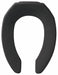 Bemis 1955CT-047 Black Elongated Open Front Toilet Seat