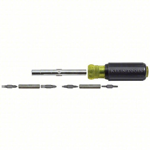 Klein 32500 Multi - Bit Screwdriver / Nut Driver, 11 - in - 1, Ph, Sl, Sq, Torx Bits, 6 - Piece, 8 Tips - KVM Tools Inc.KV2RKT1