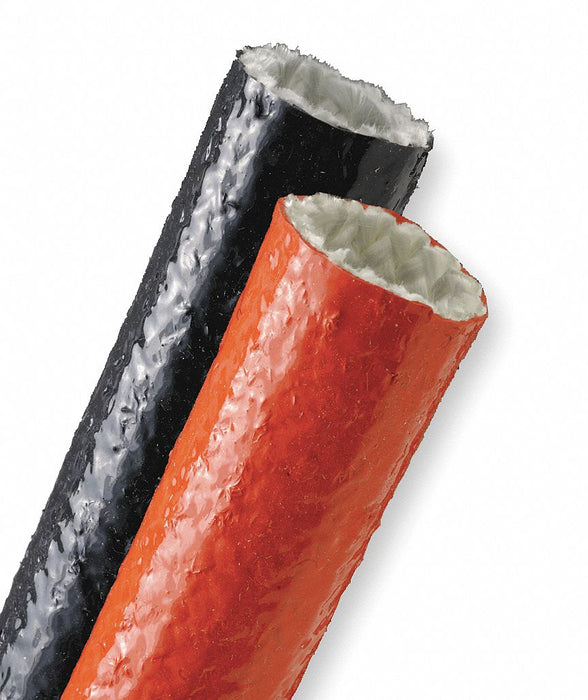 Techflex FIN0.38RD50 Fiberglass Sleeving, 3/8 in Inside Dia, 50 ft Lg, Red, -94F to 500F